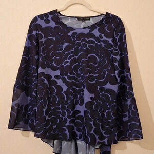 Abbeyglass purple floral blouse